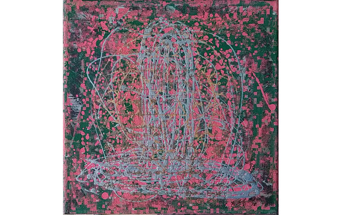 R.Jacob Jebaraj
JA13
Gnosis- IV 
Acrylic on canvas 
12 x 12 inches 
Unavailable (Can be commissioned)
